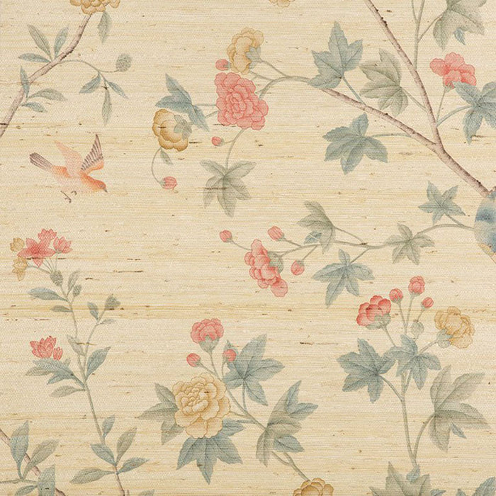 Lee Jofa Beaujeu Gc Petal/Jade Wallpaper Sample P2016105.175.0