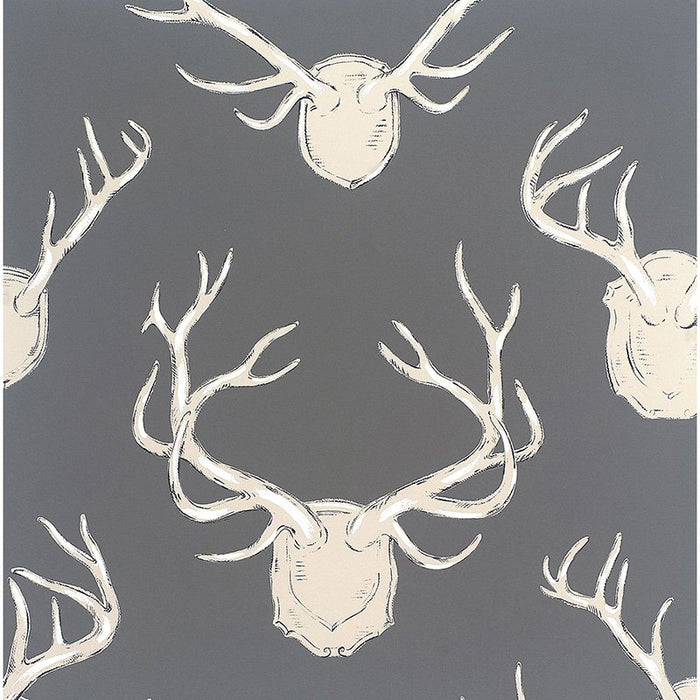 Lee Jofa Antlers Paper Grey Wallpaper Sample P2017102.11.0