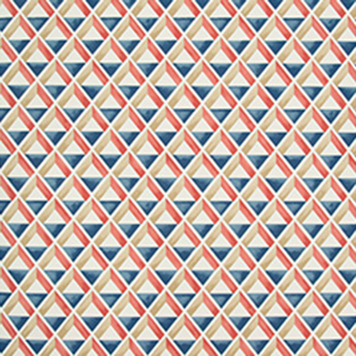 Lee Jofa Cannes Paper Red/Blue Wallpaper Sample P2018108.195.0