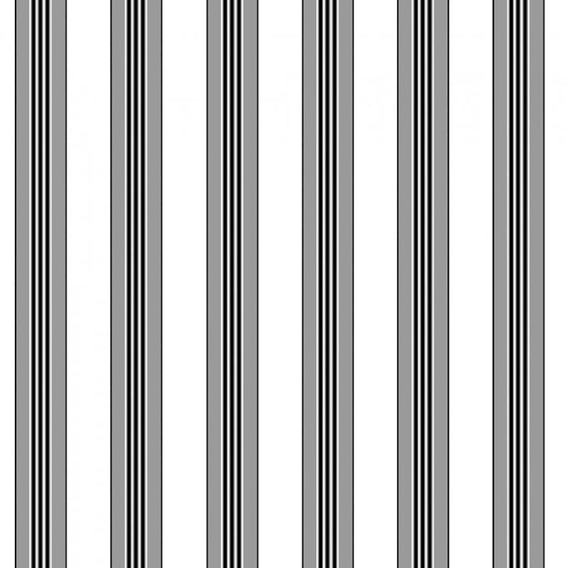 Brunschwig & Fils Rayure Lione Grey Wallpaper Sample P8015104.11.0