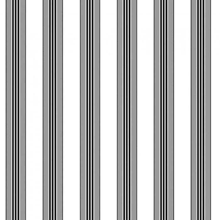 Brunschwig & Fils Rayure Lione Grey Wallpaper Sample P8015104.11.0