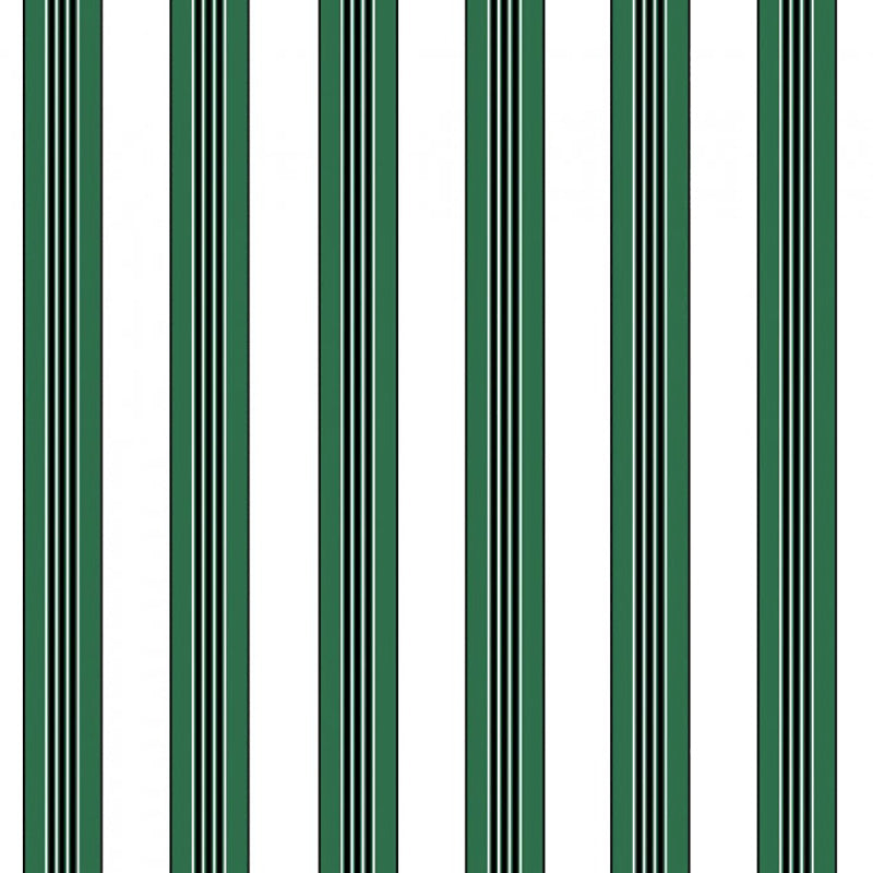 Brunschwig & Fils Rayure Lione Emerald Wallpaper Sample P8015104.53.0