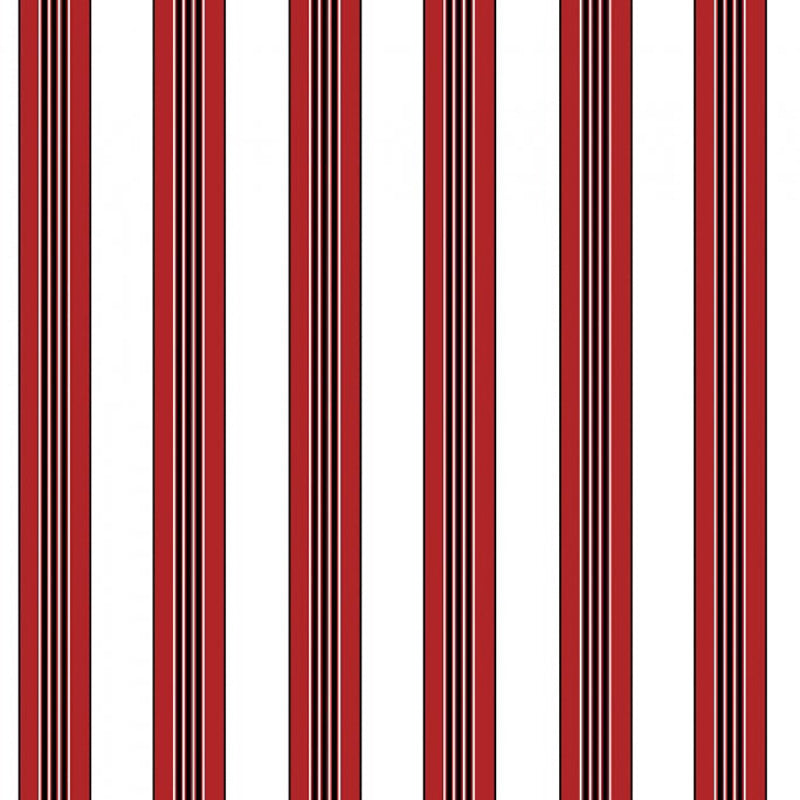 Brunschwig & Fils Rayure Lione Red Wallpaper Sample P8015104.9.0