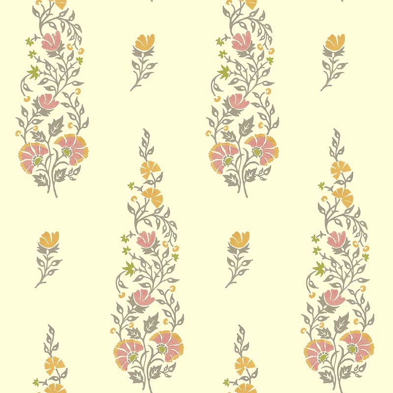 Galbraith & Paul Persian Garden Fawn Wallpaper Sample