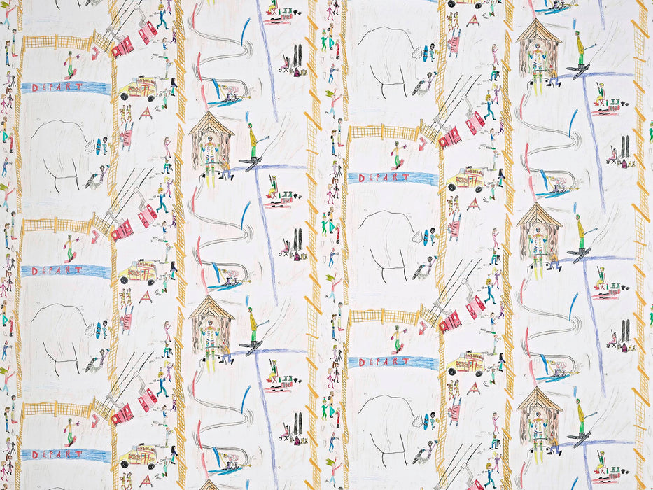 Pierre Frey La Competition De Talia Multicolore Wallpaper Sample FP817001