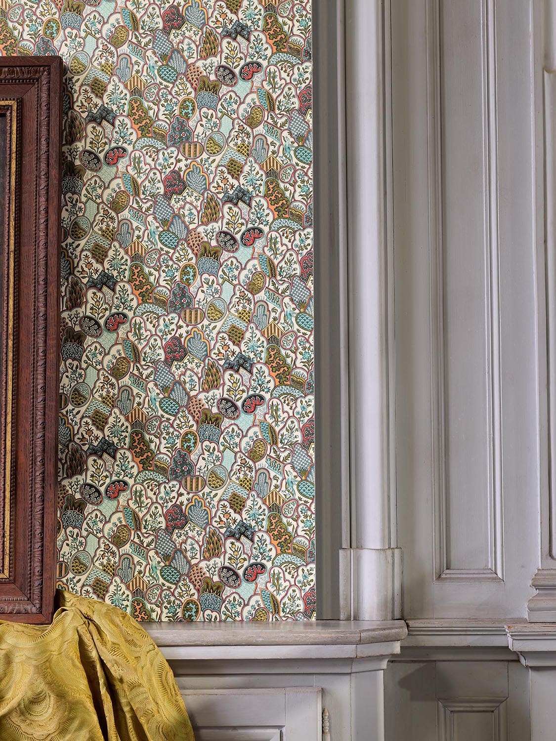 Braquenie Les Rivieres De L'Indus Jouy Wallpaper Sample BP366001