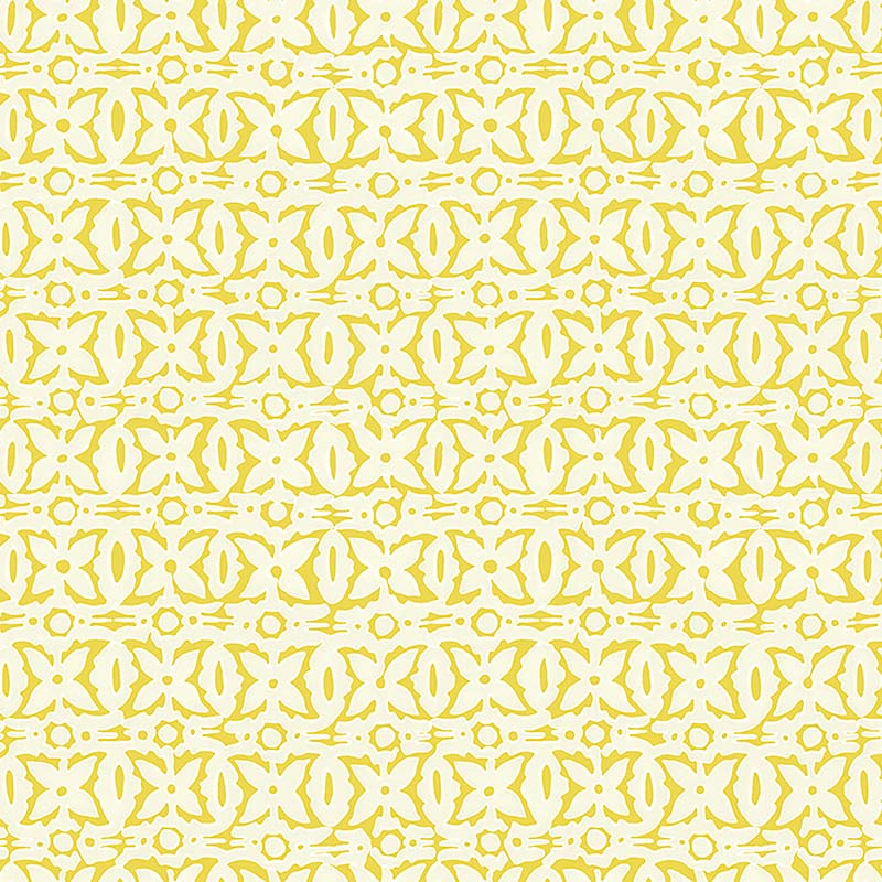 Galbraith & Paul Reverse Monarch Bright Canary Wallpaper Sample