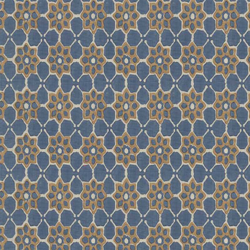 Galbraith & Paul Reverse Tile Lagoon Fabric Sample
