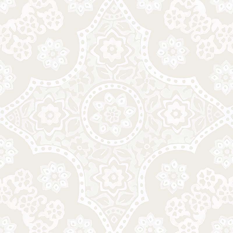 Galbraith & Paul Seville Medallion Alabaster Wallpaper Sample