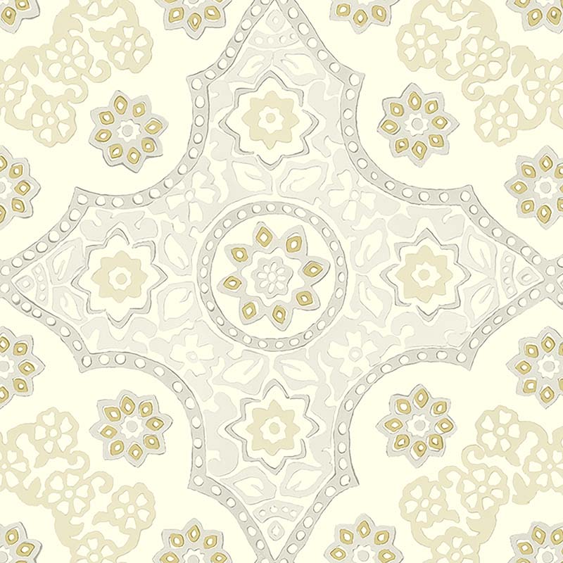Galbraith & Paul Seville Medallion Tundra Wallpaper Sample