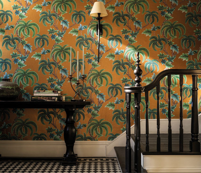 Osborne & Little Shalimar Chestnut Wallpaper Sample W7903-02