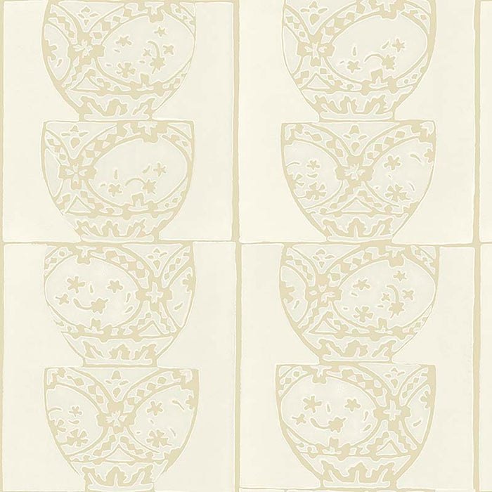 Galbraith & Paul Stacked Pots Stucco Wallpaper Sample