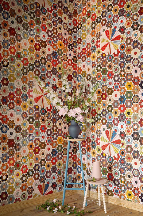 Pierre Frey Quilt Multicolore Wallpaper Sample FP224001