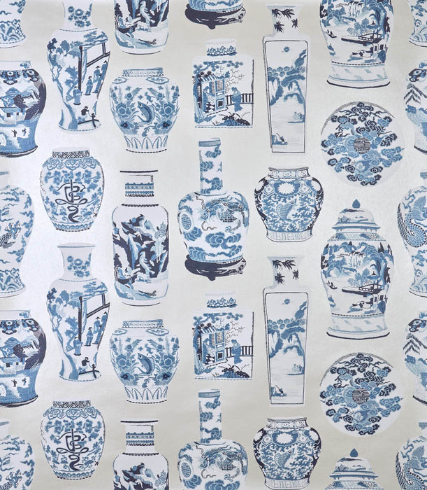 Pierre Frey Qinghua Grand Bleu De Chine Wallpaper Sample FP080002