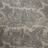 Marvic Textiles Toile Alexander The Great Grey Fabric 6217-4