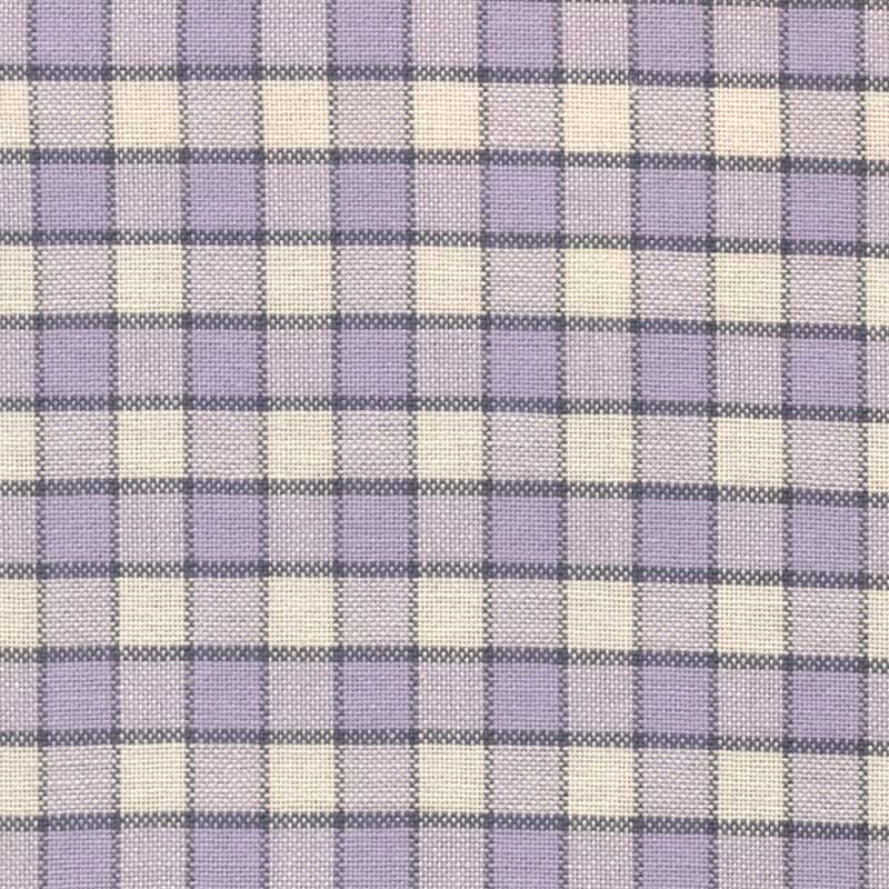 Marvic Textiles Toile Carreaux Lavender Fabric Sample 6138