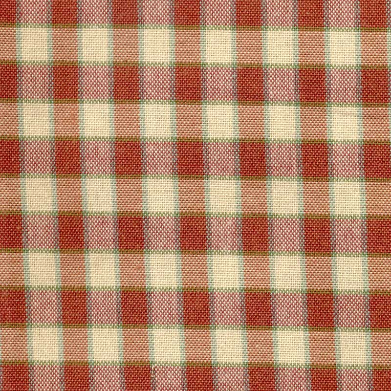 Marvic Textiles Toile Carreaux Terracotta Fabric Sample 6138-8