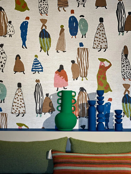 Pierre Frey Bedouins Multicolore Wallpaper Sample FP155001