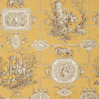 Braquenie Les Muses Et Le Lion Ochre Wallpaper BP207004