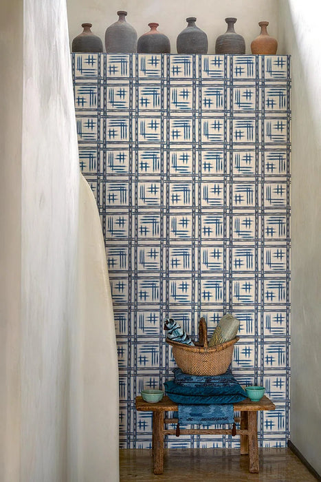 Pierre Frey Akimasa Indigo Wallpaper FP057001