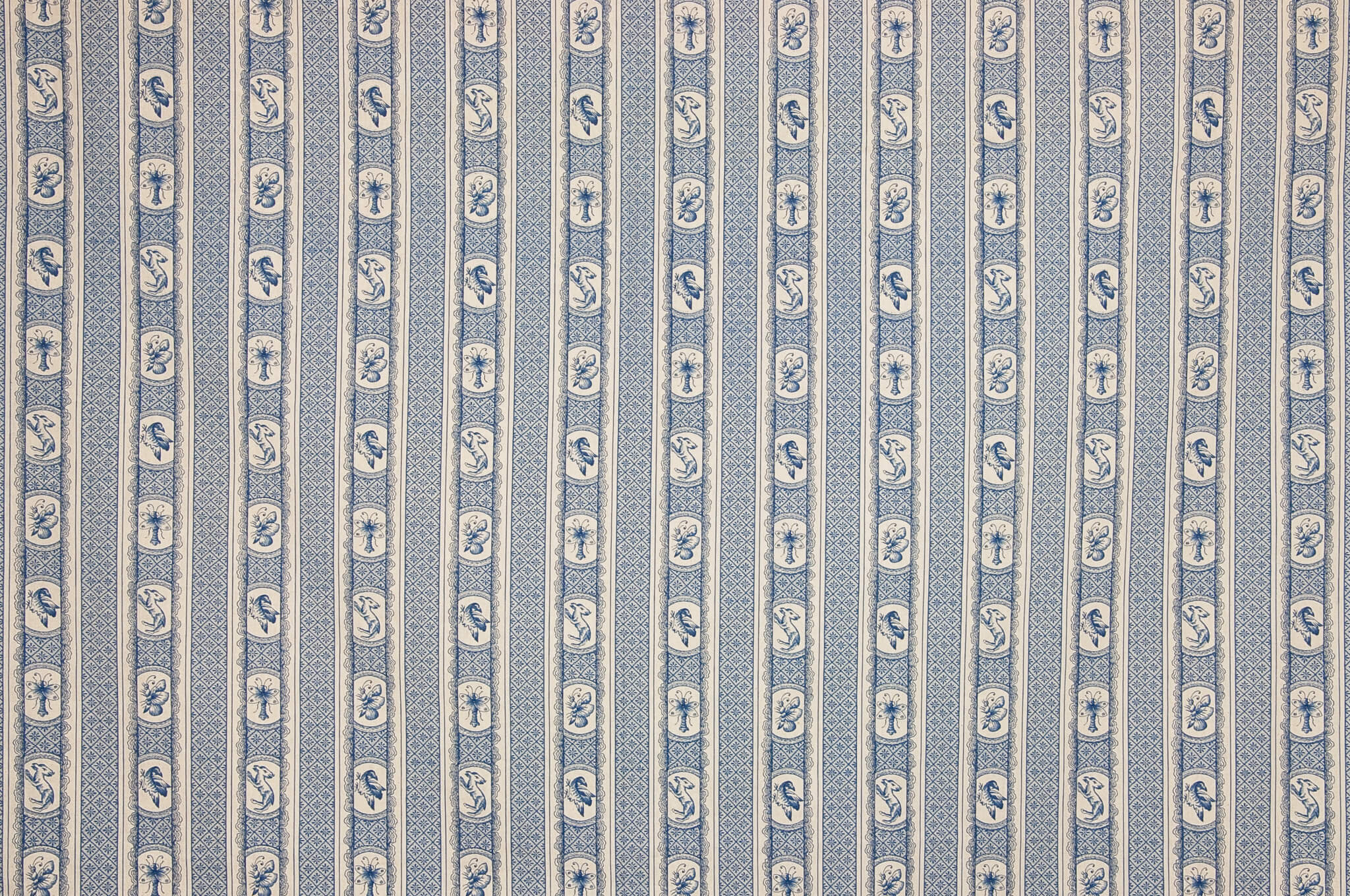 Braquenie Marquis De Pierre Rayure Bleu Fabric Sample B1797002