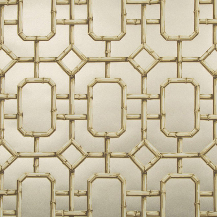 Kravet Couture Bambu Fret Pewter Wallpaper Sample W3404.416.0