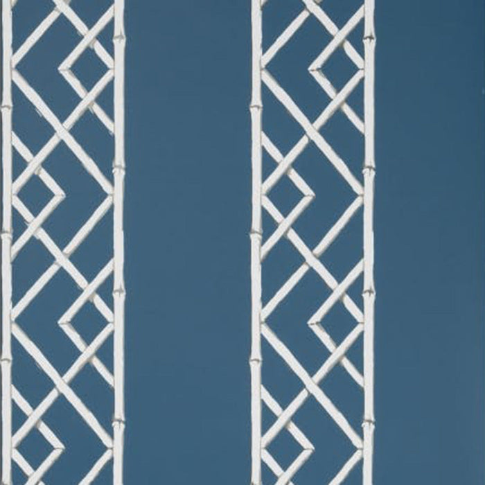 Kravet Design Latticework Indigo Wallpaper Sample W3502.50.0