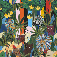 Pierre Frey Les Rois De La Jungle Pop Wallpaper FP607001