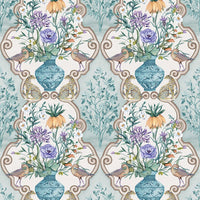 Osborne & Little Sundara Aqua / Voilet Wallpaper W8031-01