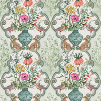 Osborne & Little Sundara Sage /Pink Wallpaper W8031-03