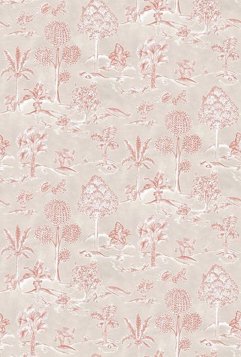 Osborne & Little Karuna Taupe / Terracotta Wallpaper Sample W8033-04