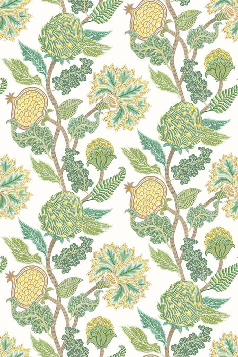 Osborne & Little Cynara Leaf / Lemon Wallpaper Sample W8034-03