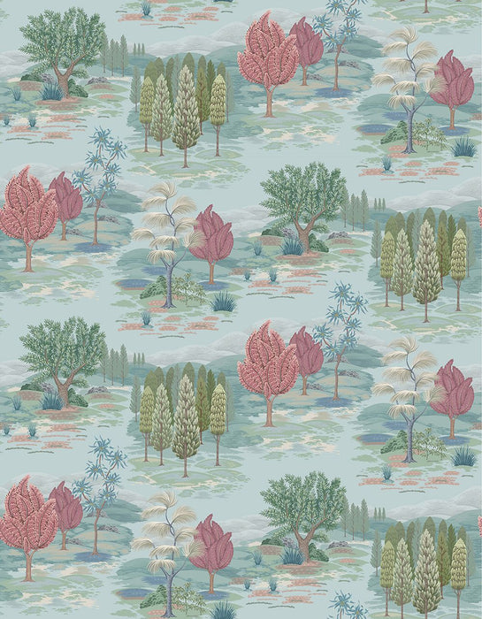 Osborne & Little Monteverde Aqua / Blush Wallpaper W8035-02