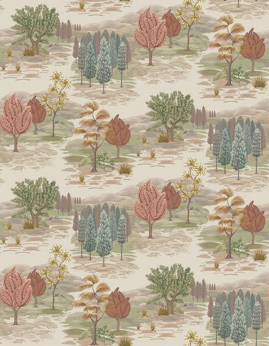 Osborne & Little Monteverde Olive / Terracotta Wallpaper W8035-03