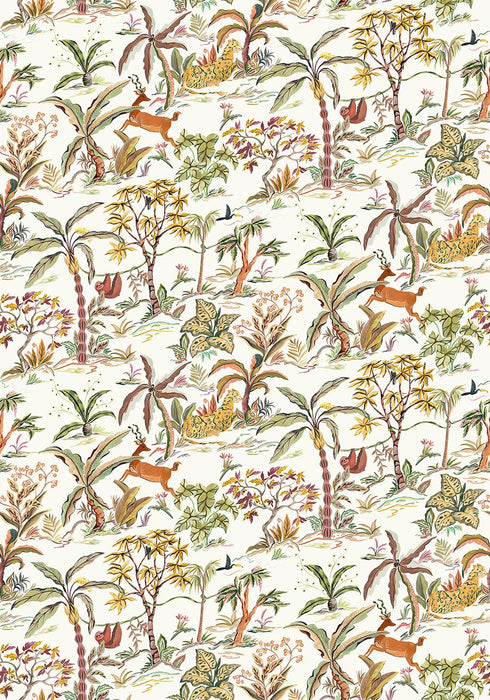 Osborne & Little Salento Olive / Terracotta Wallpaper Sample W8036-03