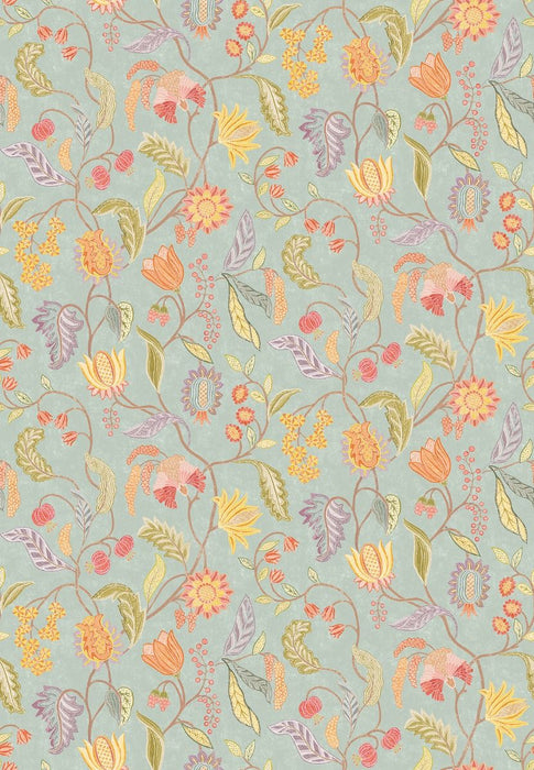 Osborne & Little Masino Aqua Wallpaper Sample W8120-01
