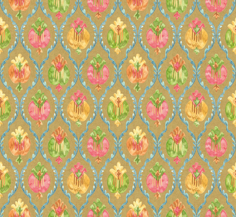 Osborne & Little Mysore Metallic Gold Wallpaper W8121-02