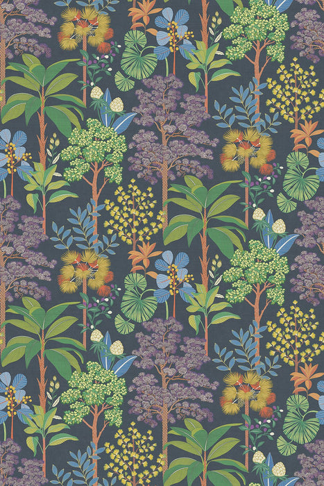 Osborne & Little Arboreta Midnight / Multi Wallpaper Sample W8125-01