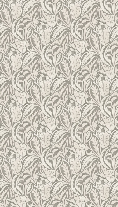 Osborne & Little Dufy Leaf Charcoal Wallpaper Sample W8126-06