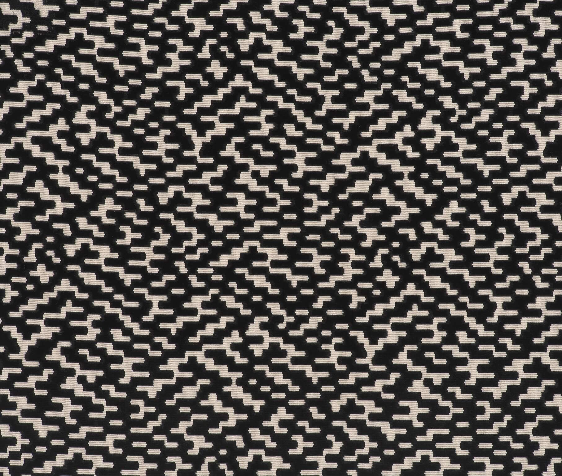 Pierre Frey Pixel Noir & Blanc Fabric F3006001