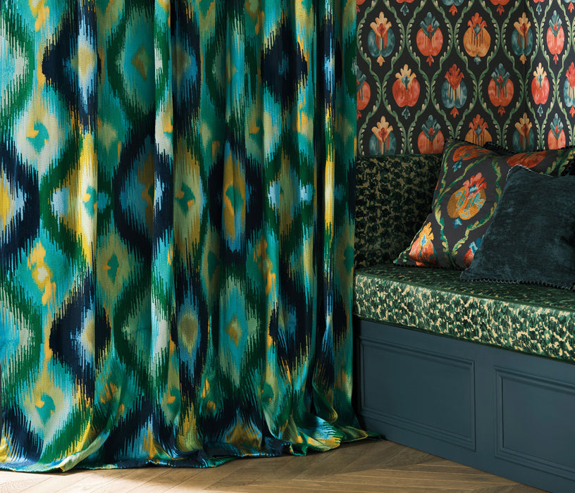 Osborne & Little Xanadu Indigo / Emerald Fabric F8082-02