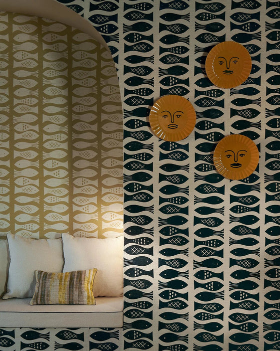 Pierre Frey Cancale Encre Wallpaper Sample FP012001