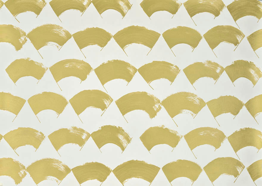 Pierre Frey Les Eventails Or Wallpaper Sample FP048004