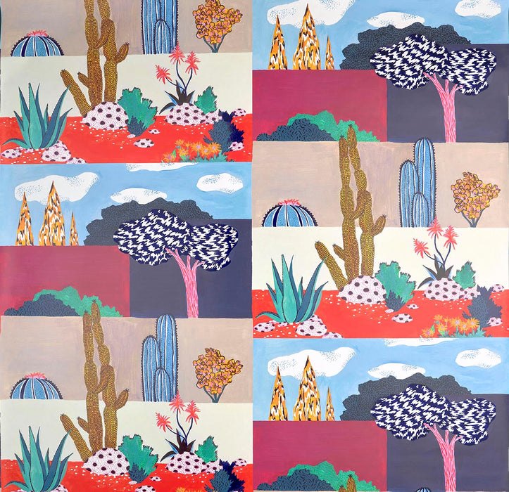 Pierre Frey Riad Multicolore Wallpaper Sample FP002001