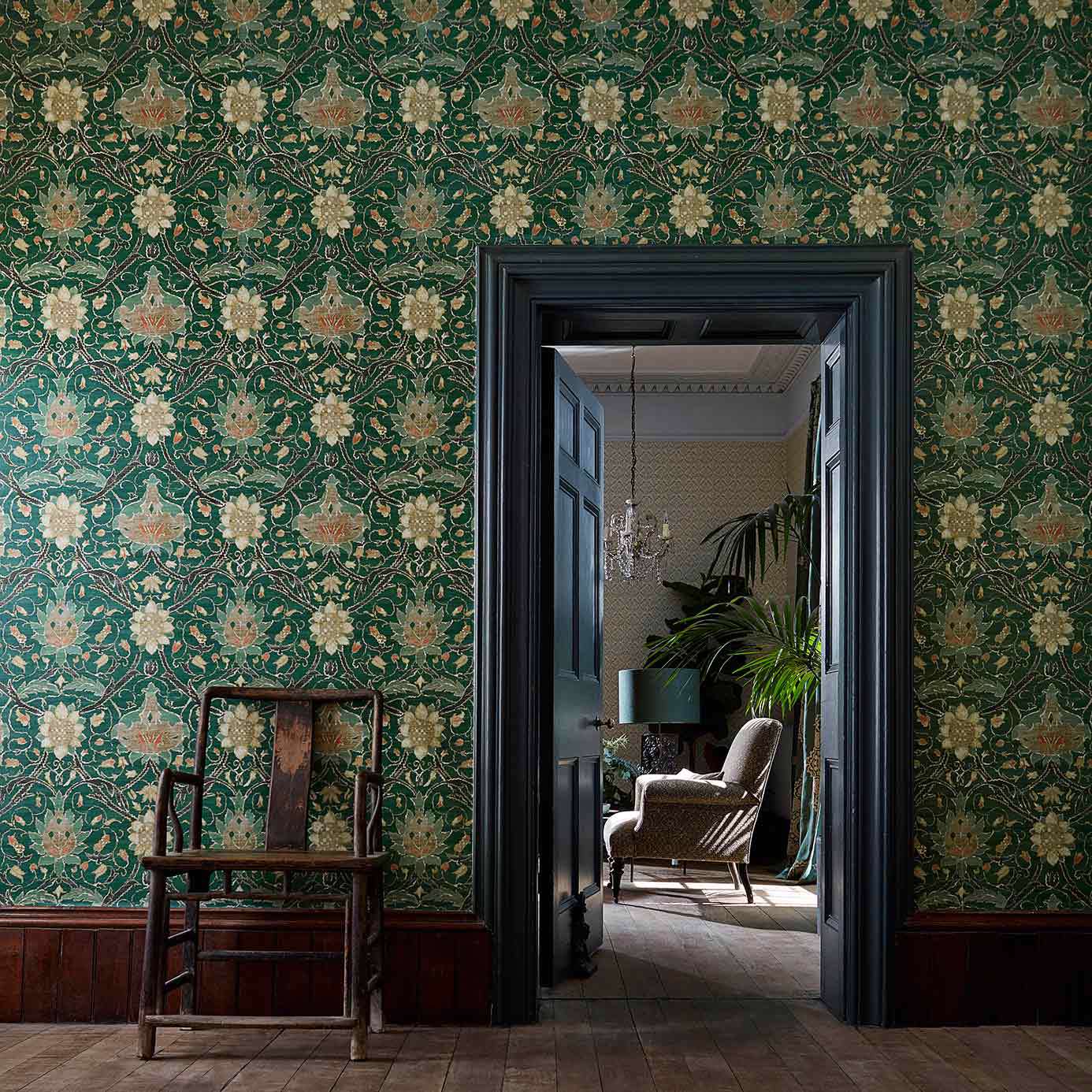 Morris & Co Montreal Grey/Charcoal 216433 Wallpaper DMA4216433