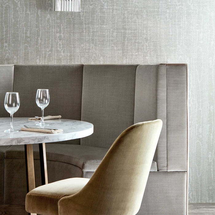 Zoffany Watered Silk Bone Black 312911 Wallpaper ZRHW312911