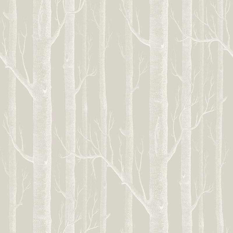 Cole & Son Woods Stone/White Wallpaper 112/3010.CS.0