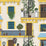 Cole & Son Alfaro Canary Yellow & Petrol On Parchment Wallpaper 117/4010.CS.0