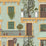 Cole & Son Alfaro Dark Ochre & Forest Green/Duck Egg Wallpaper 117/4012.CS.0