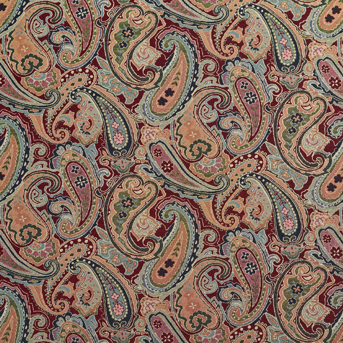 Charlotte Merlot Paisley Fabric 1969